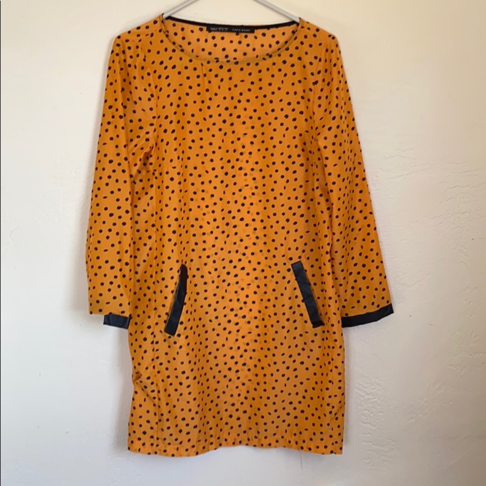 Fun orange polka dot dress